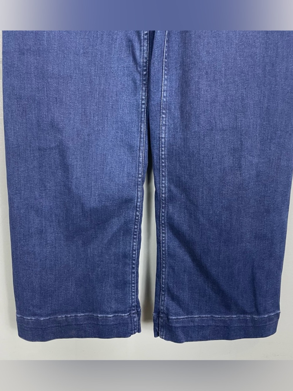 Maeve The Colette Pants Cropped Wide Leg Women Size 26 Navy Blue Stretch - Picture 4 of 10